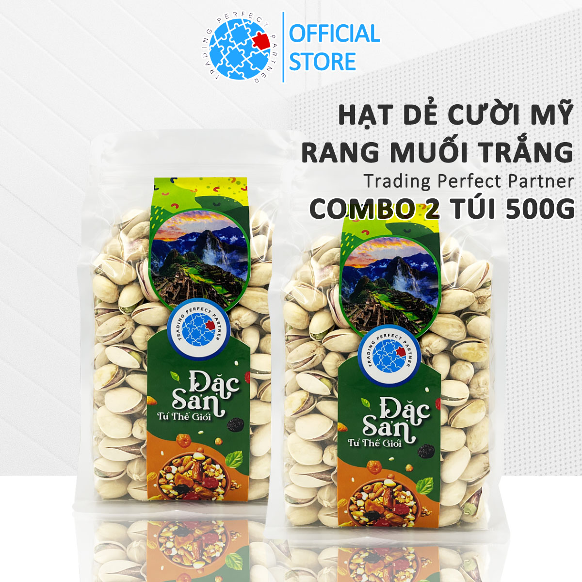 Combo 2 túi 500g hạt dẻ cười mỹ trading perfect partner - nhập khẩu từ mỹ