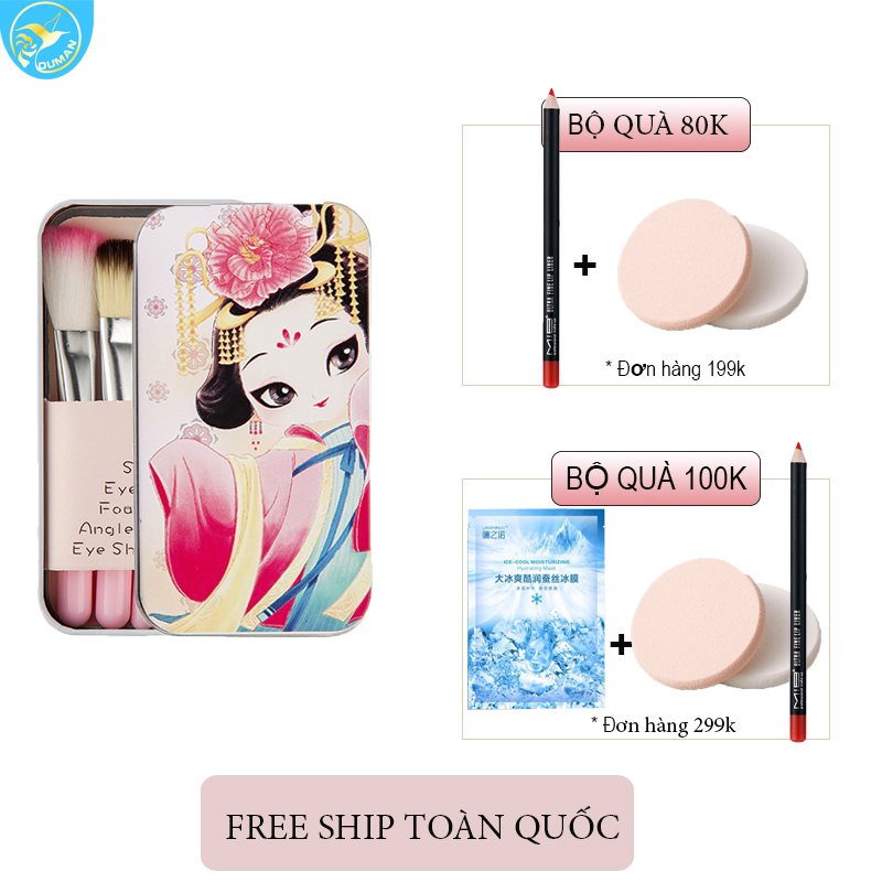 Bộ cọ trang điểm mini 7 cây kèm hộp đựng xinh xắn ,cọ trang điểm tiện lợi giá siêu rẻ