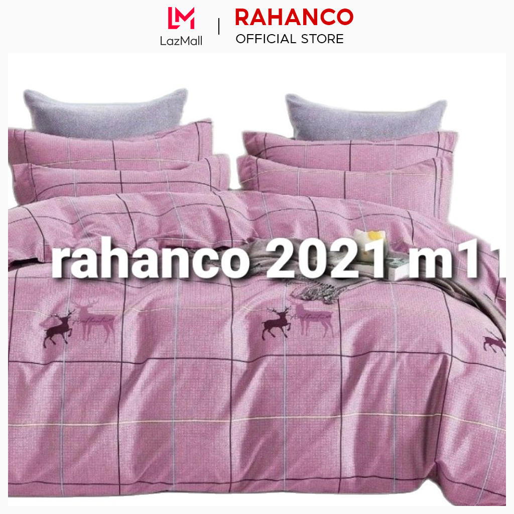 bộ chăn drap gối nệm cao cấp RAHANCO  100% cotton nhập khẩu hàn quốc ,mềm mịn mát sang trọng, thấm hút mồ hôi , dễ giặt nhanh khô. bộ 5 món gồm 1 cái chăn mền m8x2m2 ,1 vỏ drap bọc m6x2m chân cao 2 tấc , 2 vỏ gối nằm 50x70 khóa kéo , 1 vỏ gối ôm 35x100 kh