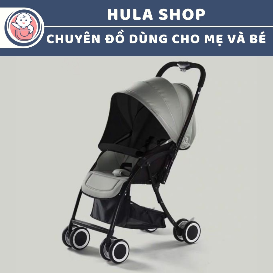 Xe đẩy gấp gọn 2 chiều 3 tư thế 9BABY - XÁM