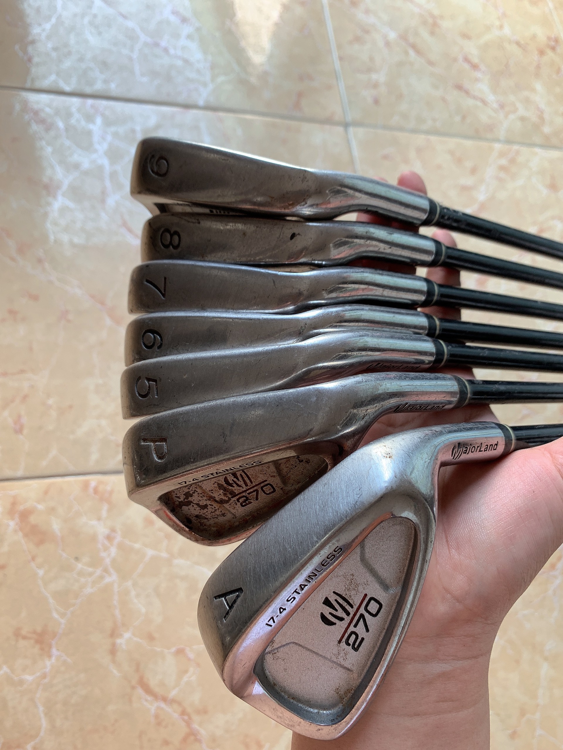 Gậy Golf Iron, bộ gậy golf sắt Majorland 270 cán Flex R 7 gậy - Gậy Golf Cũ
