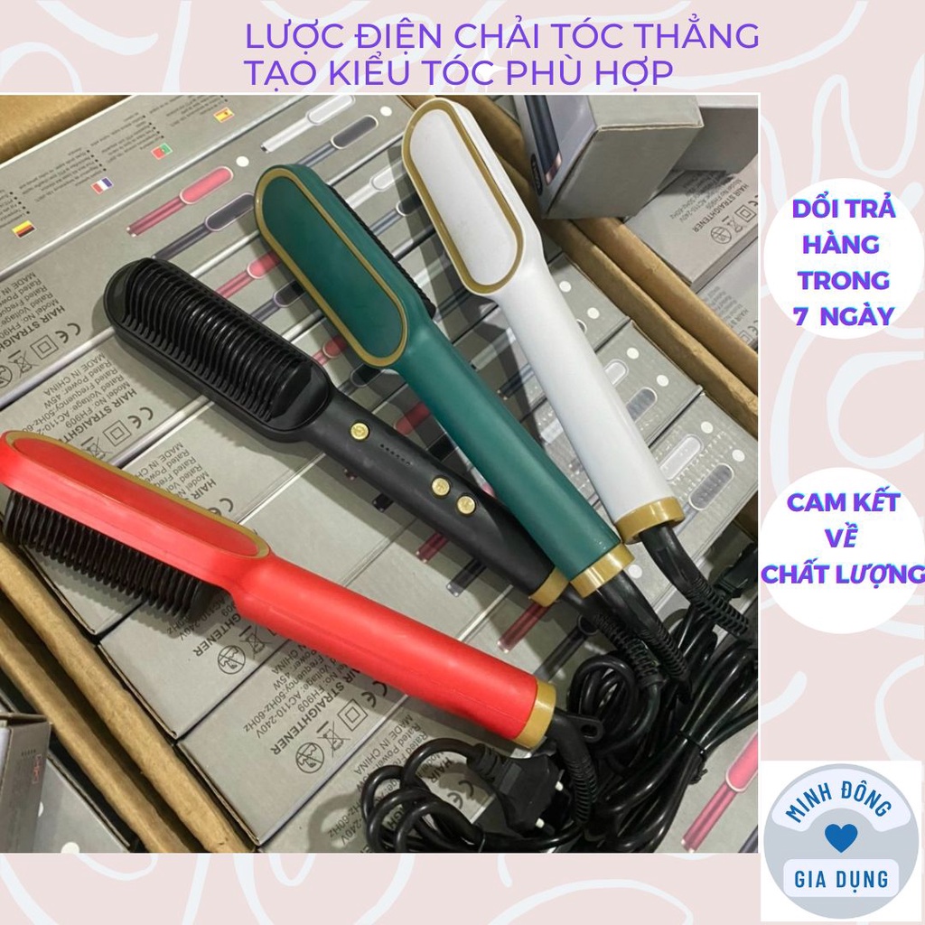 Lược điện chải tóc thẳng tạo kiểu tóc phù hợp