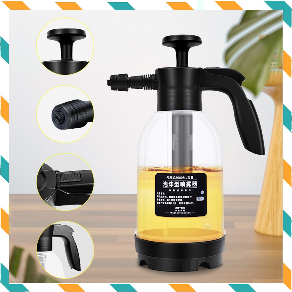 Bình xịt bọt tuyết, bình bọt tuyết rửa xe tiện lợi dung tích 2L - Bình tạo bọt tuyết rửa xe, bình xịt tạo bọt rửa xe đa năng tưới cây, khử khuẩn