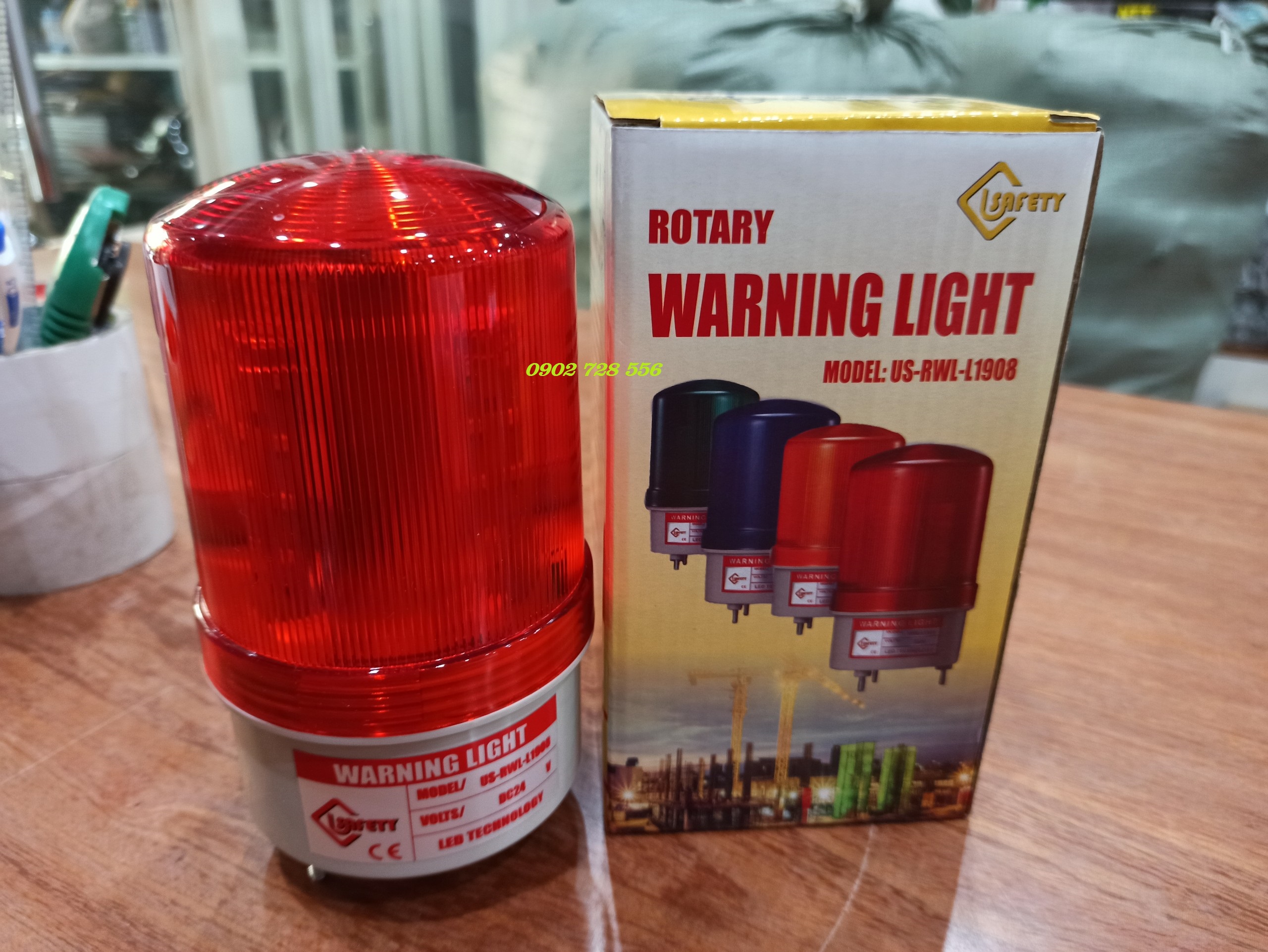 Khuyến mãi đèn xoay cảnh báo 24V- Hình thật- USF