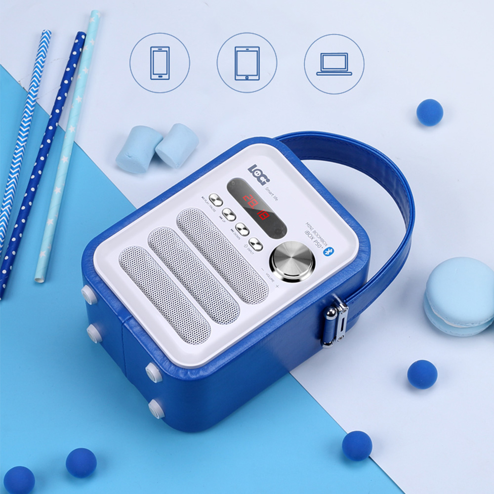 Loa mini thời trang cao cấp - Máy nghe nhạc bluetooth/ MP3/ đài FM hỗ trợ bé học tiếng anh - Loa nghe nhạc, học ngoại ngữ