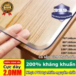 【Mẫu mã mới nhất 2025 】Tấm Trải Bàn PVC Trong Suốt Thiết kế chống trượt, ổn định và không bị dịch chuyển