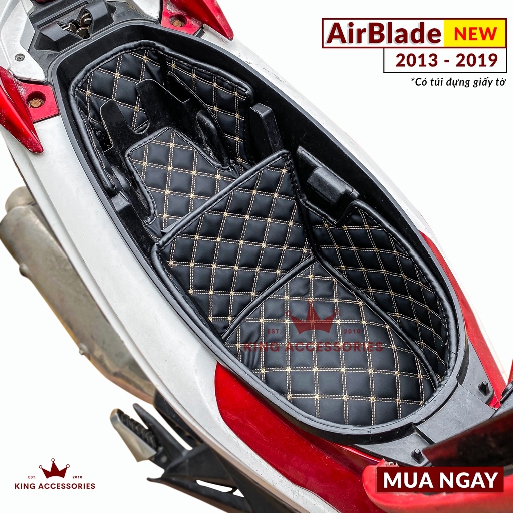 Thảm da 5d cốp honda cách nhiệt chống shock xe sh pcx lead airblade vision vario click sh mode- có túi giấy tờ