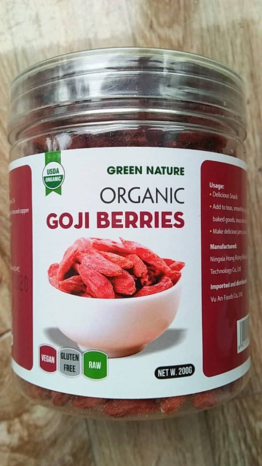 Trái kỉ tử khô hữu cơ ninh hạ 200g