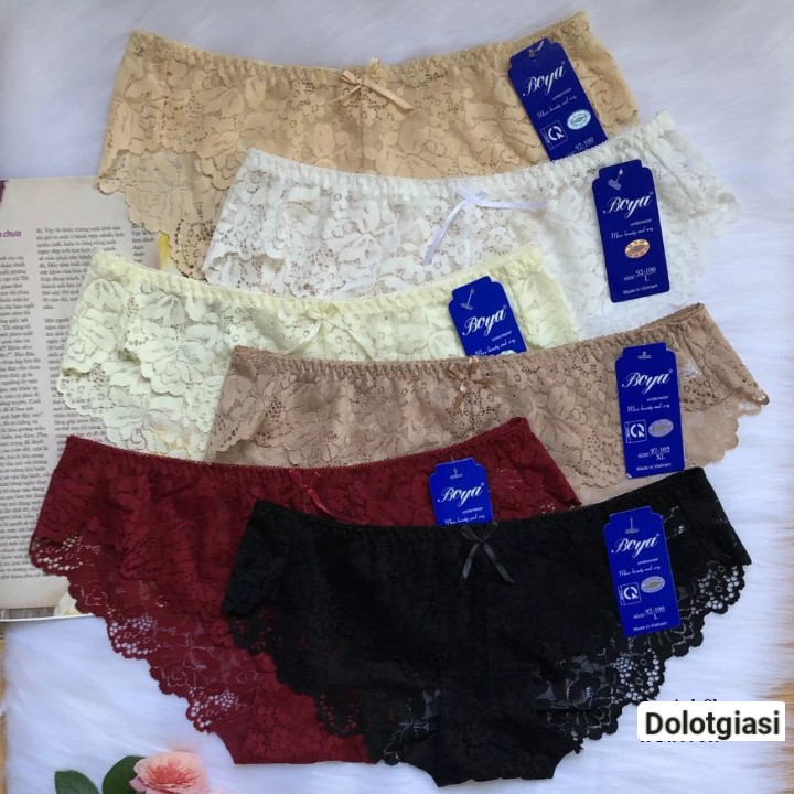 COMBO 05 quần lót nữ BOYA cao cấp chất ren mềm mại không xước, quần lót ren nữ cao cấp 051 - Dolotgiasi.vn