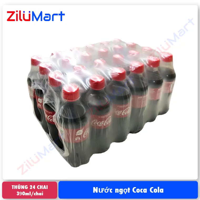 Nước ngọt Coca Cola thùng 24 chai loại 390ml