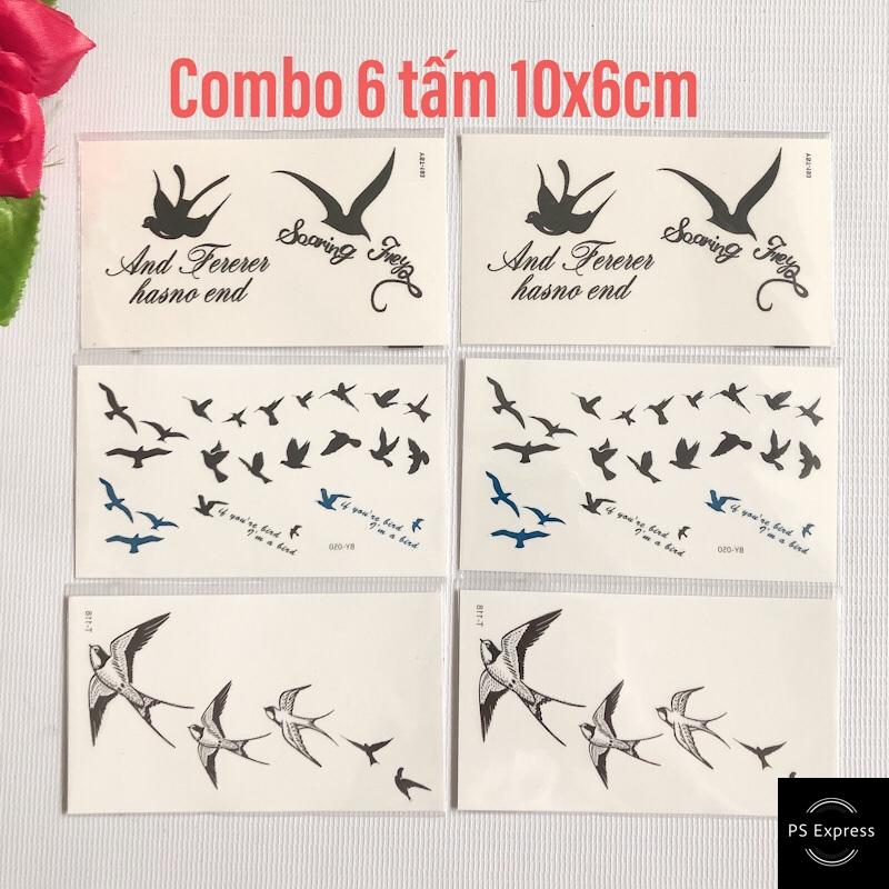 [HCM]COMBO 6 TẤM HÌNH XĂM DÁN LONG VŨ TUYỆT ĐẸP SIZE 10X6CM (Một tấm gồm nhiều hình. Mua 2 tặng 1. Chọn mẫu tùy thích)