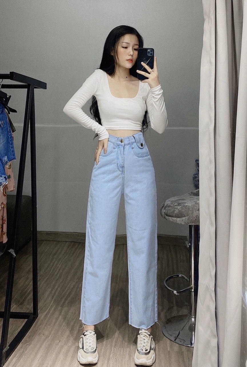 Quần Baggy Ống Rộng Thời Trang Dành Cho Nữ Hoa Cúc Hot Nhất Minafashion 2803