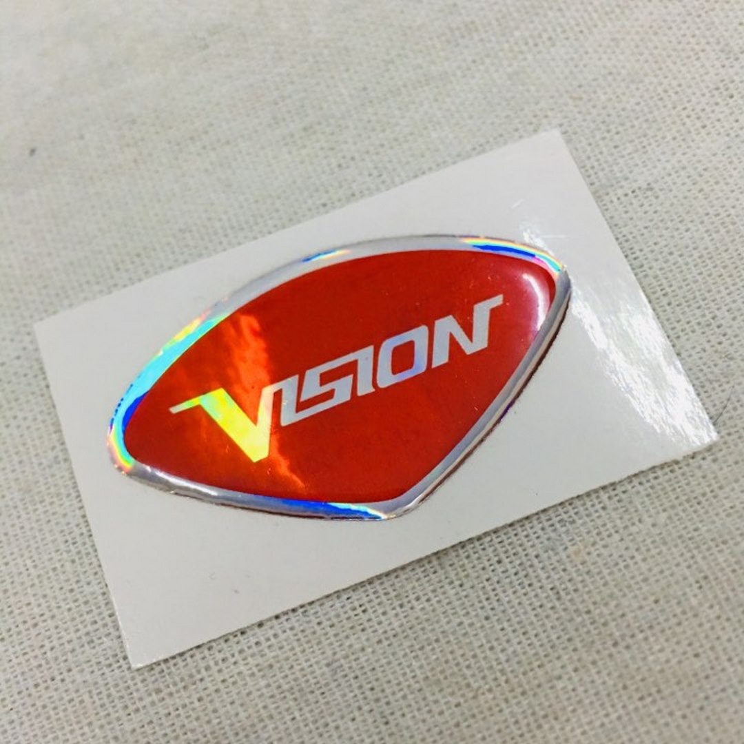 [CHUYÊN TEM VISION] TEM LOGO,TEM HUY HIỆU CHỮ VSION NHỰA DẺO NỔI TRANG TRÍ XE CAO CẤP CỰC ĐẸP (MÀU ĐỎ)