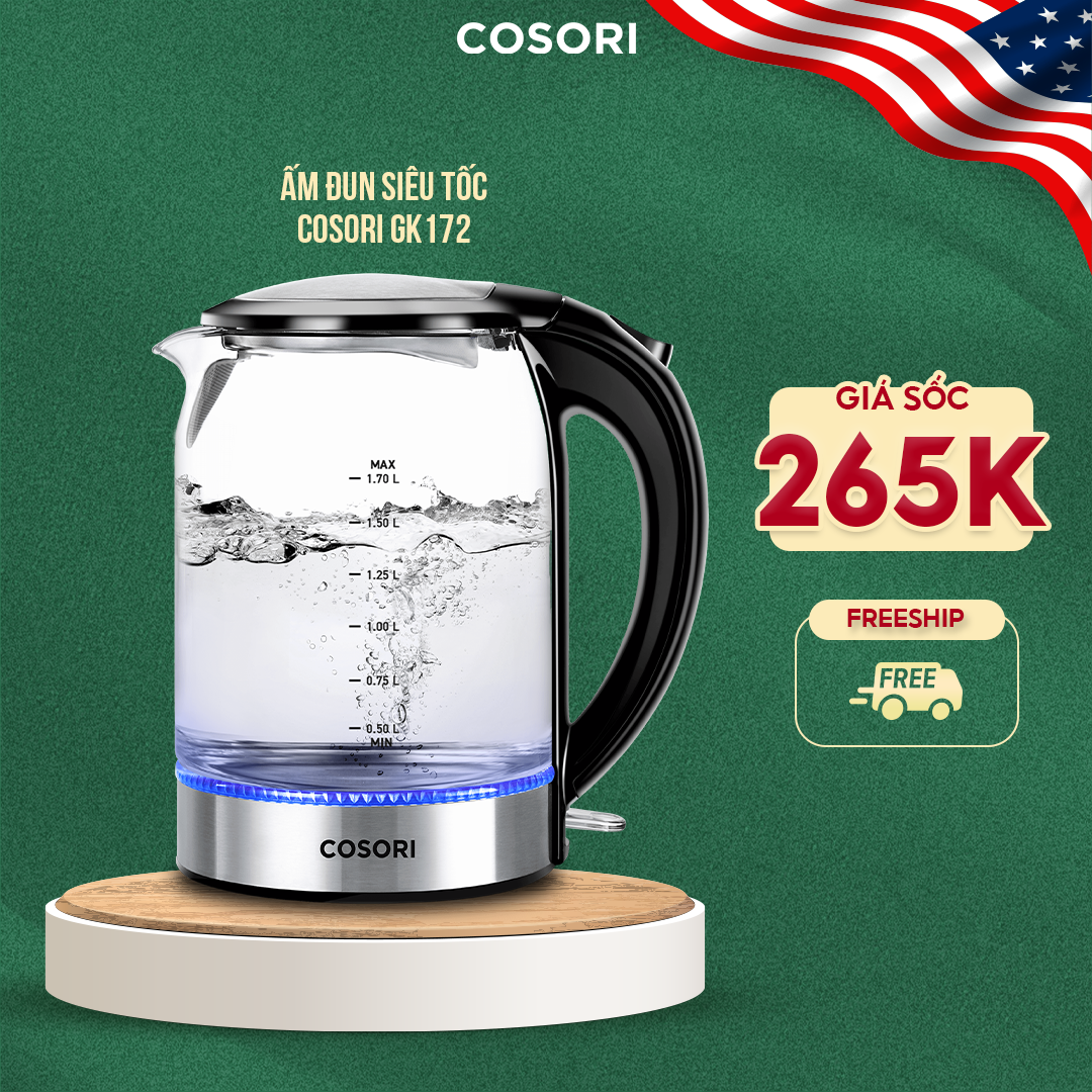 Bình ấm đun siêu tốc cosori gk172-co 1.7l