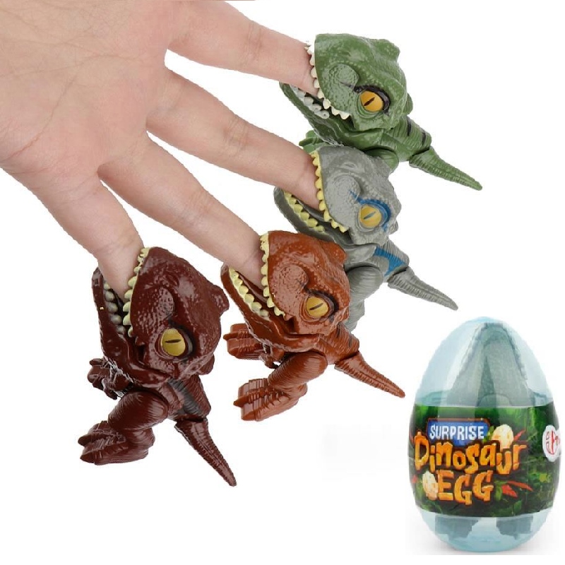 【CC】 Finger Dinosaur Action Figures Funny Dino Eggs Tricky Tyrannosaurus Model Toy