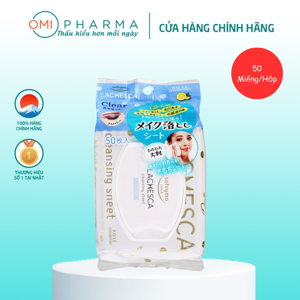 Khăn Ướt Tẩy Trang Kose Nhật Bản Softymo Lachesca