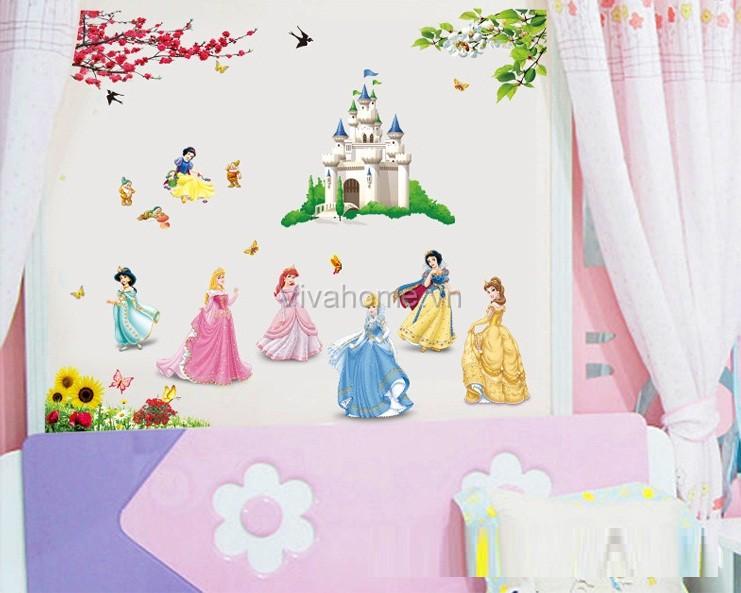 Decal dán tường Bảy nàng công chúa- T170-kiddecals