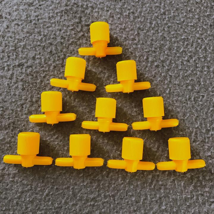 10 cái Van Chỉnh Oxy Hồ Cá Cảnh, Van Nối , Van Ngang Màu Vàng Loại Tốt Dùng Ống 4ly 5ly