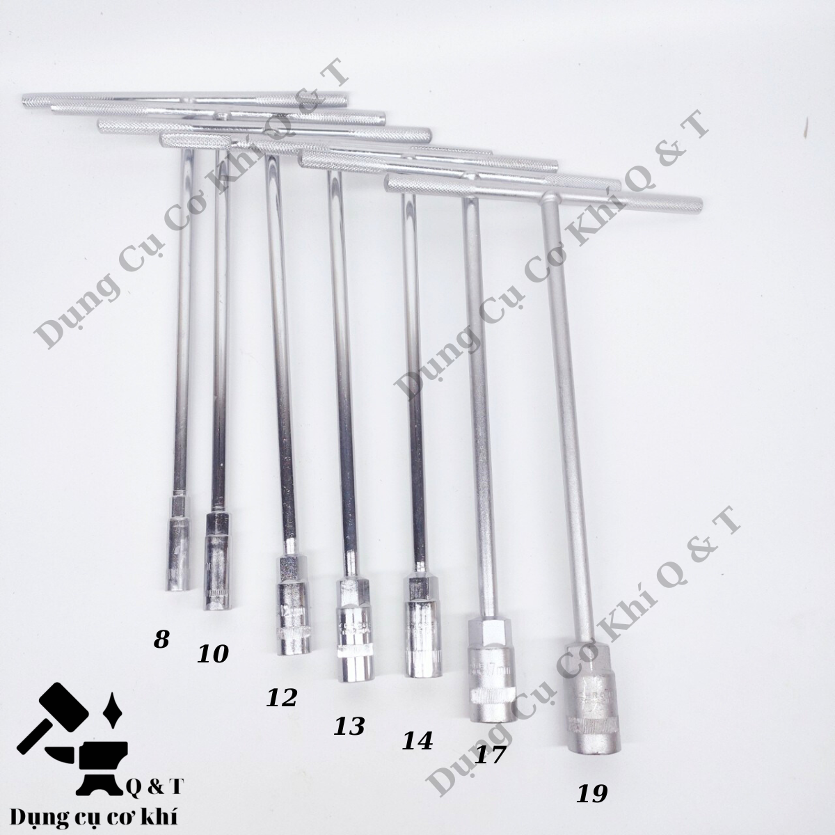 Tay vặn khẩu , Tuýp chữ t bộ 5 chiếc 7 chiếc thép trắng không bọc