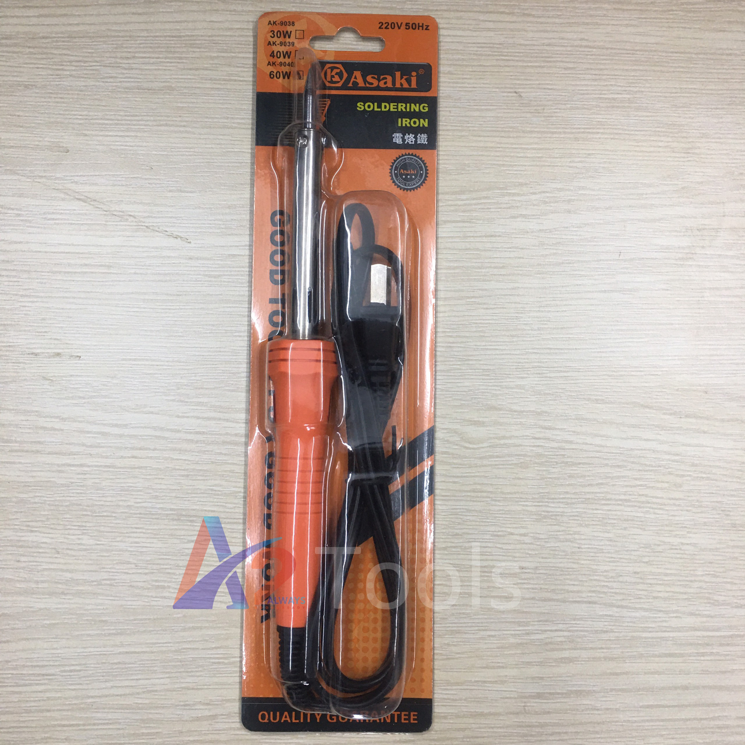 Mỏ hàn chì đầu nhọn 60w asaki ak-9040