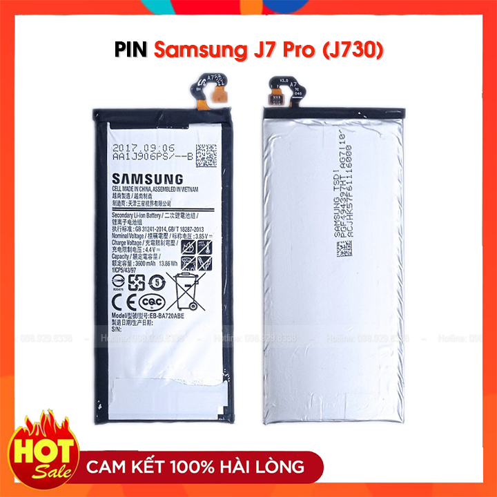 Pin samsung j730 / j7 pro - pin zin bóc máy của điện thoại samsung j730