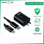 Combo sạc PISEN Quick PD 18W (Lightning  Type-C 3A ZINC Alloy)- (TS-C118)