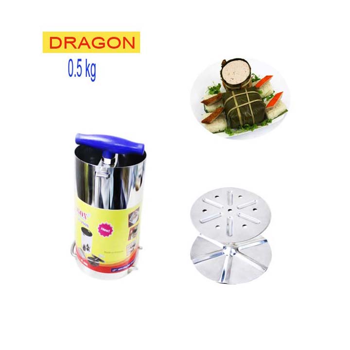 Khuôn làm giò chả inox 0.5kg dragon việt nam