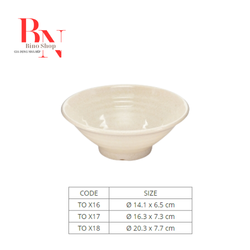 Tô nhựa melamine bún phở vân đá kem