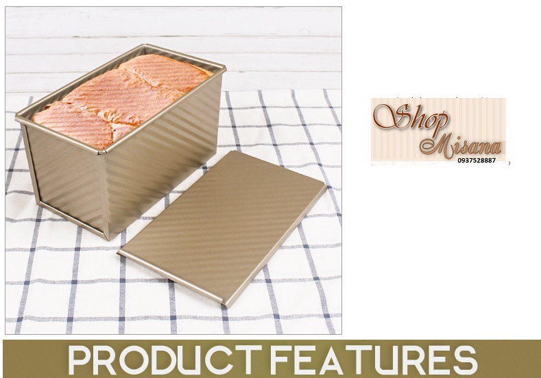 Khuôn bánh mì gối, bánh mì sanwitch chống dính kích thước 20x10x10