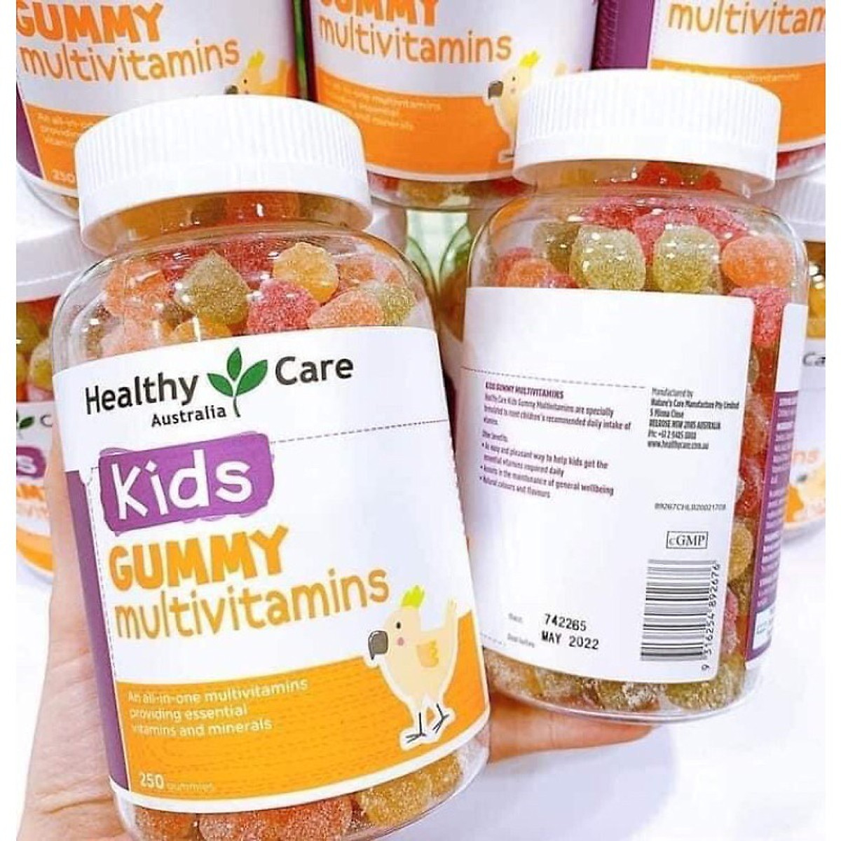 Kẹo dẻo Gummy Multivitamin cho bé biếng ăn, lọ 250 viên