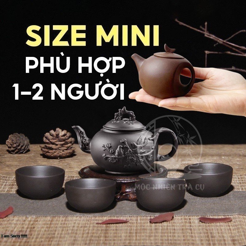 Ấm trà tử sa, bộ ấm chén gốm trà đạo tử sa Nghi Hưng gia tăng hương vị trà phong cách cổ điển cao cấp