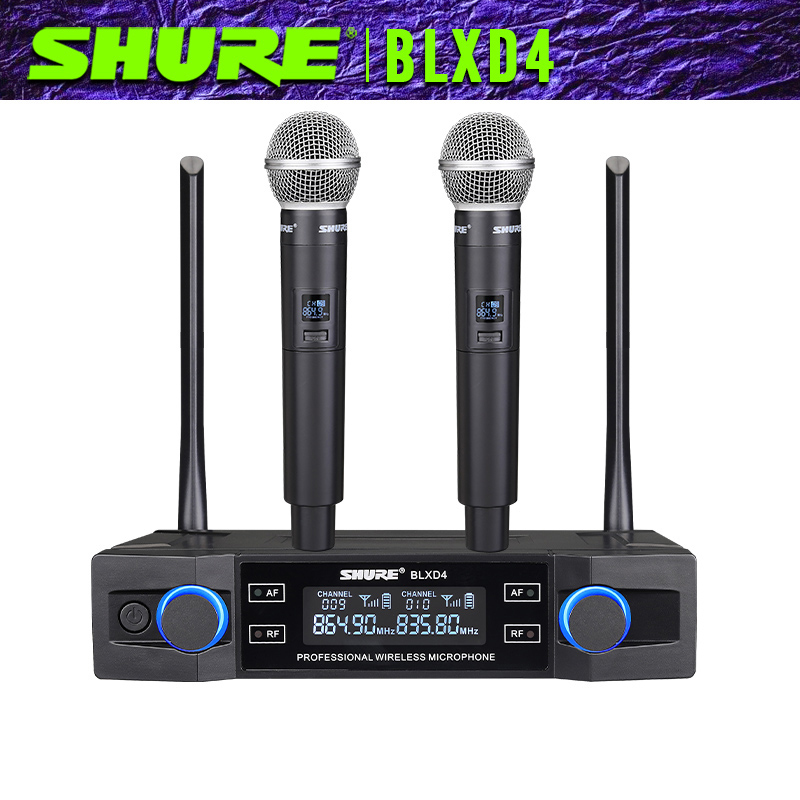 micro không dây cao cấp,shuer/BLXD4 microphone wireless,micro hát karaoke không dây,Chống Nhiễu Sóng, Chống Hú Rít Cực Tốt, Hút Âm Tốt, Cho Độ Nhạy Cao - Âm Thanh Trung Thực Mượt Mà