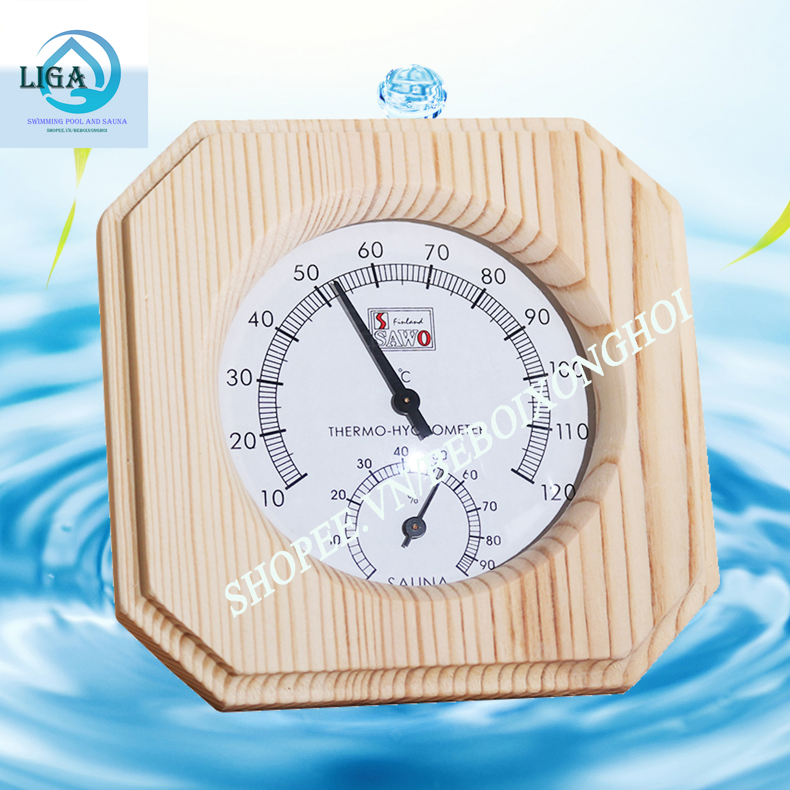 [CHÍNH HÃNG] NHIỆT KẾ ẨM KẾ DÙNG CHO PHÒNG XÔNG HƠI, ĐỘ CHÍNH XÁC CAO