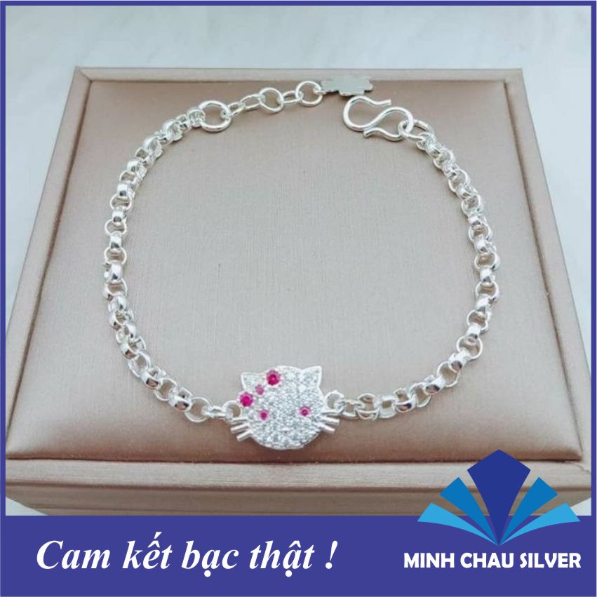 Lắc tay bạc Kitty cho bé