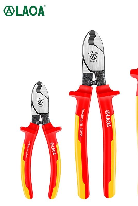 Kìm cắt cao thế vde 1000v cách điện, cắt cáp điện laoa la321106, thép cr-mo chuyên dụng, hàng chính hãng