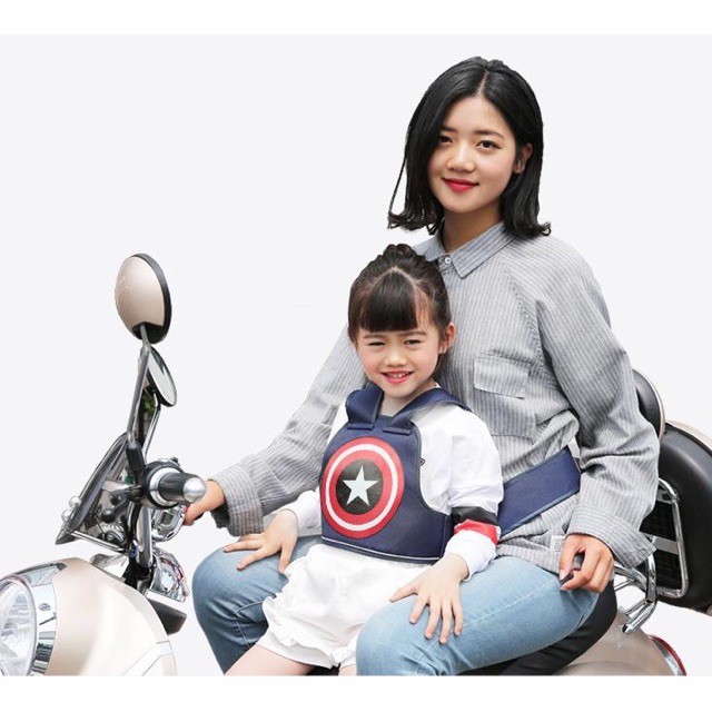 Đai đi xe máy an toàn cho bé Dây đai bằng chất liệu vải dù được thiết kế tiện lợi bảo vệ vững chắc bé yêu (nhiều màu sắc)