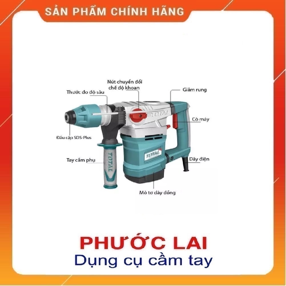Máy khoan đục bê tông 1800w 36mm total th118366