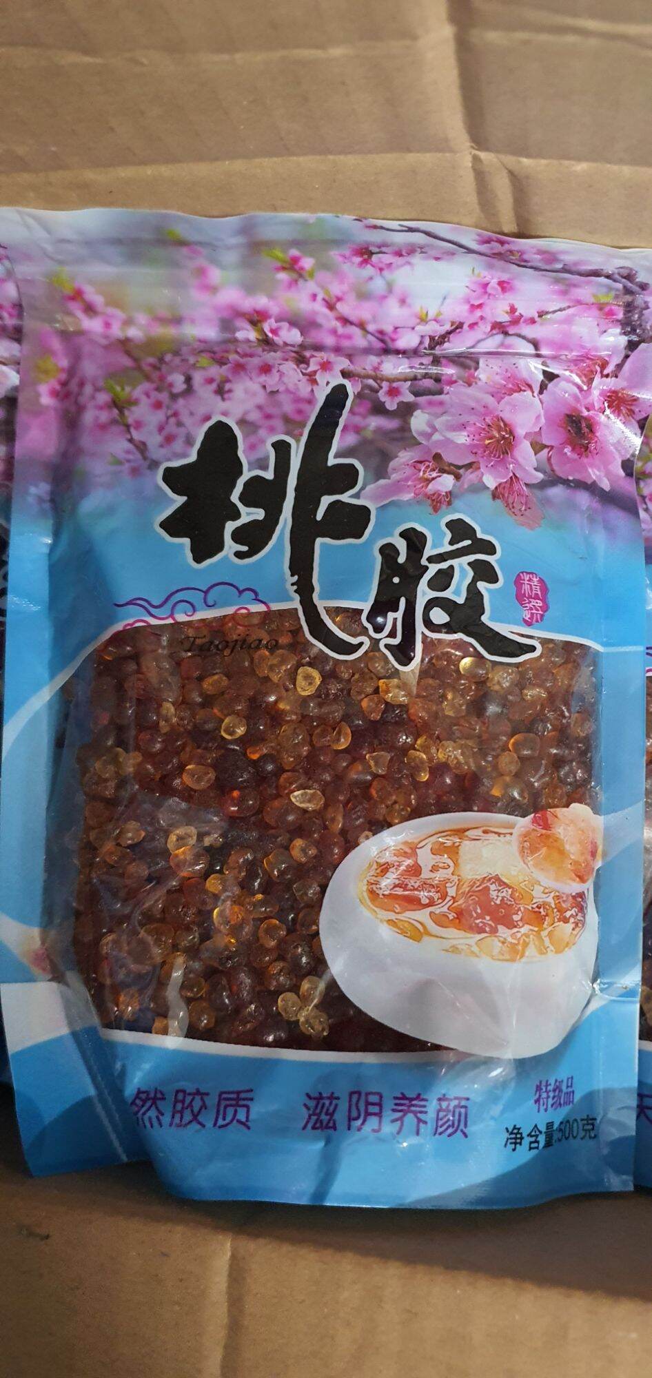 nhựa đào lệ mini (nhựa non ngâm nhanh nấu ra nhựa sẽ mềm mại) -gói 500gr - date mới