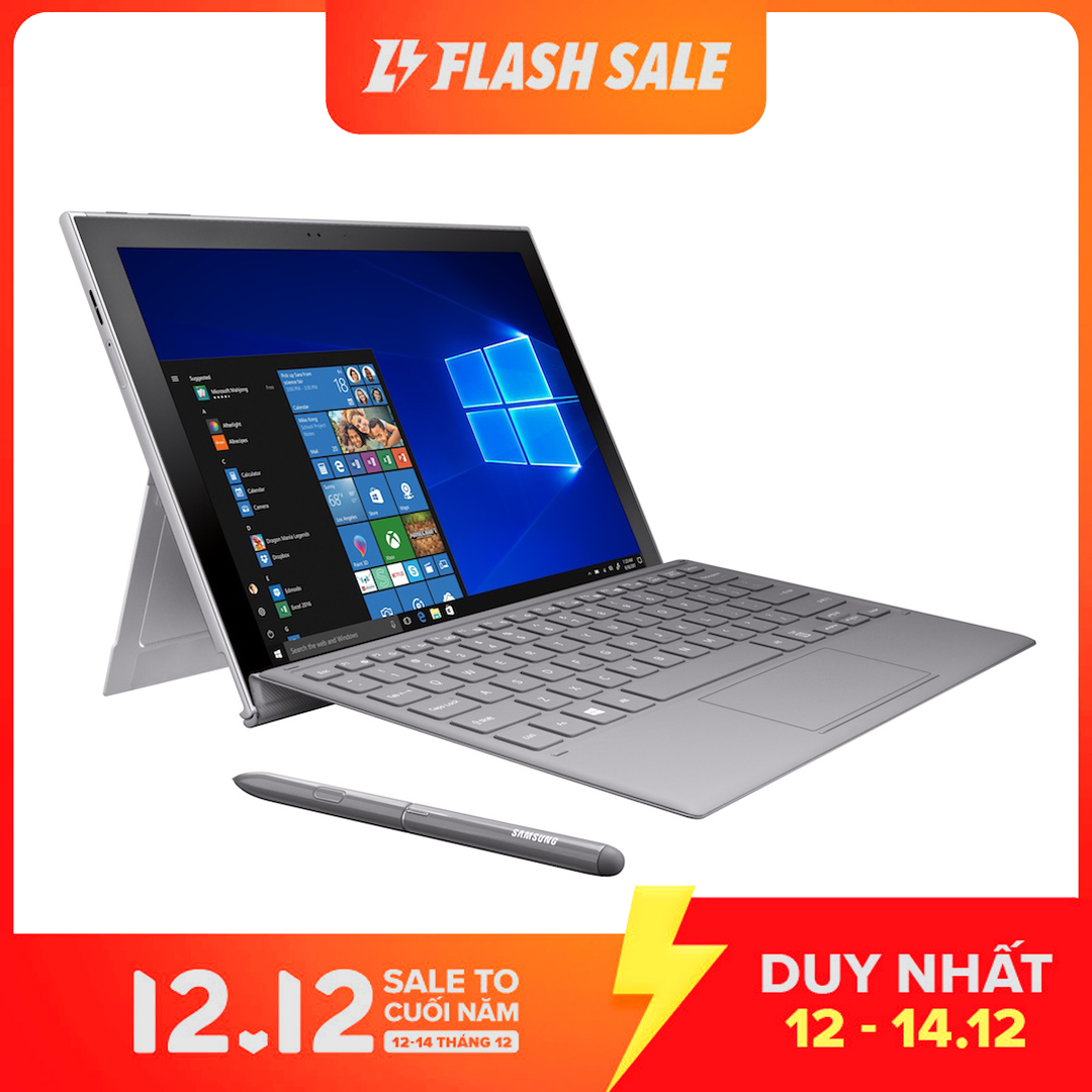 [Tặng cáp C to HDMI, C, USB 3.0] Laptop lai Samsung Galaxy Book 2(99%). Siêu phẩm Màn 2K. Siêu Chip Snapdragon 850. Win 10 chay exe thoải mái tặng thêm 2 phần mềm tienganh123 luyenthi123 bản quyền