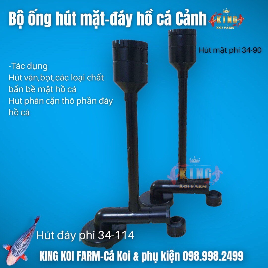 Bộ hút mặt hút đáy dành cho hồ cá cảnh mini Hút căn đáy mặt hiệu quả cho hồ cá koi