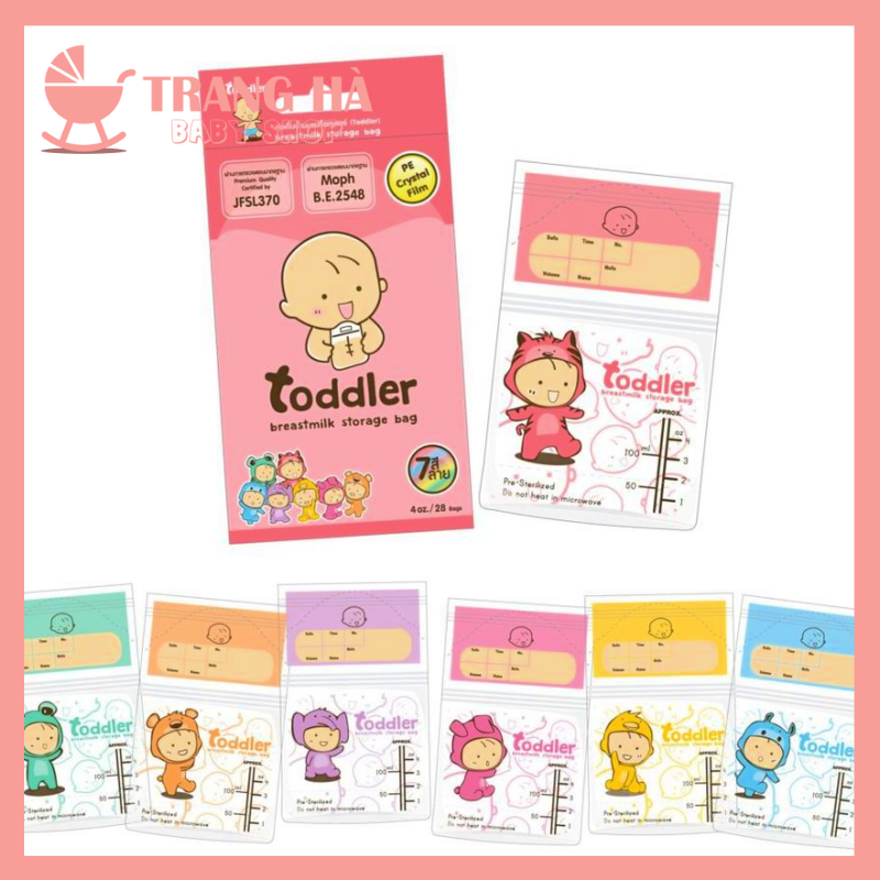 🍑siêu sale 🍑hộp 30 túi trữ sữa toddler 3 khóa zip dung tích 120ml