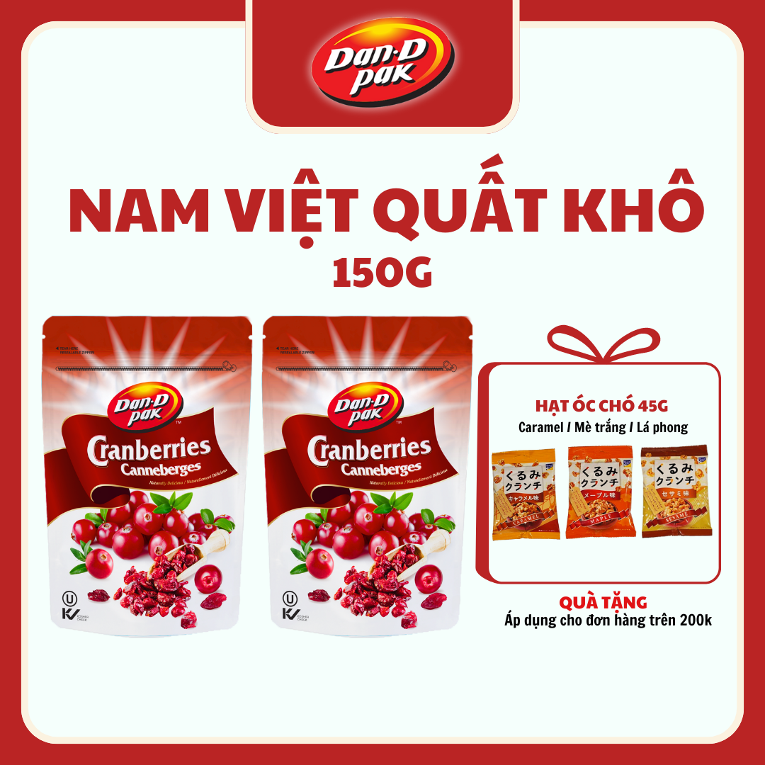 Nam việt quất nhập khẩu 150g Dan D Pak