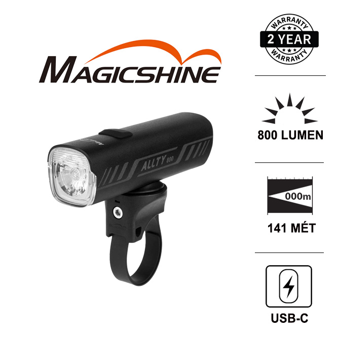 Đèn xe đạp MAGICSHINE ALLTY 800 độ sáng 800 lumen chiếu xa 141m sạc USB