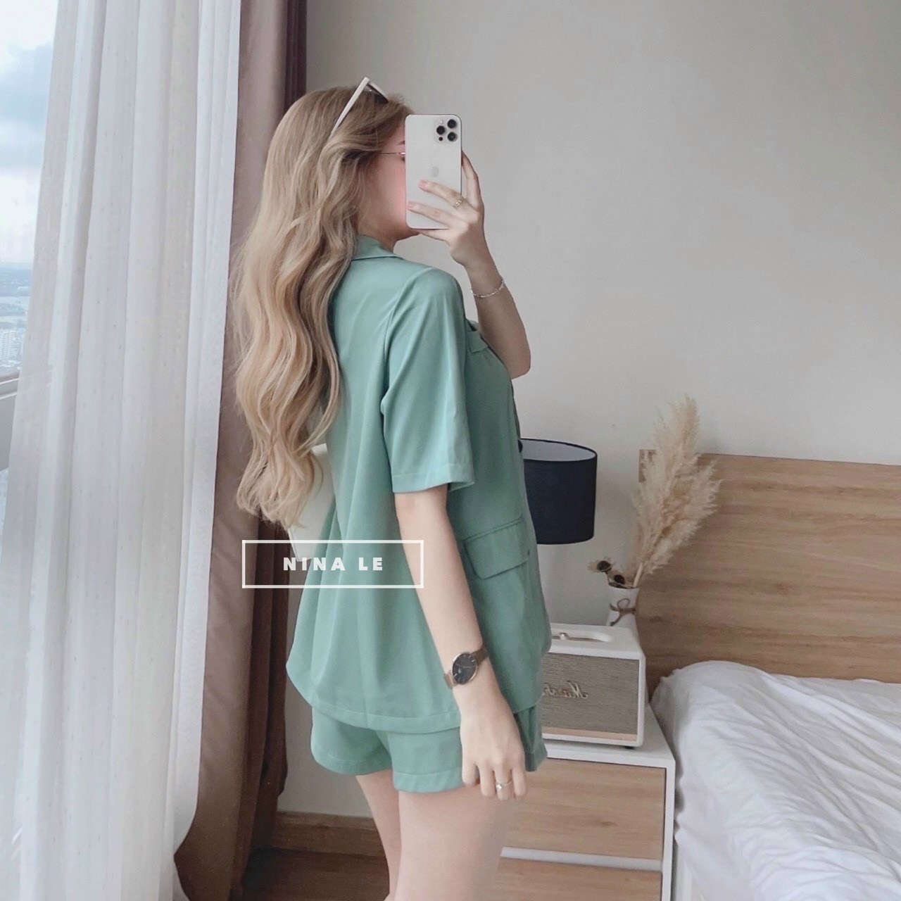 Set bộ thời trang nữ công sở, set bộ vest chất for tay ngắn có nút kèm quần đùi sang trọng, set vest 2 món áo tay ngắn 2 bên phối quần đùi không kèm áo bra phông cách công sở dx