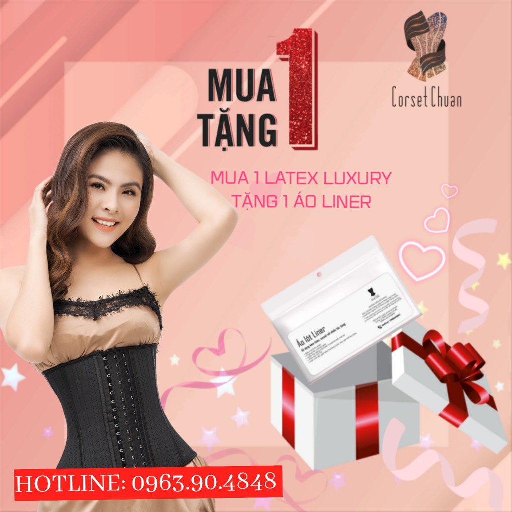 Đai nịt bụng latex corset chuẩn hy lạp lưới -tặng ngay 1 áo liner 100k