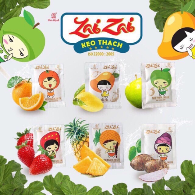 1kg KẸO THẠCH ZÒN ZAI thạch rau câu 🍓🍍 giòn dai