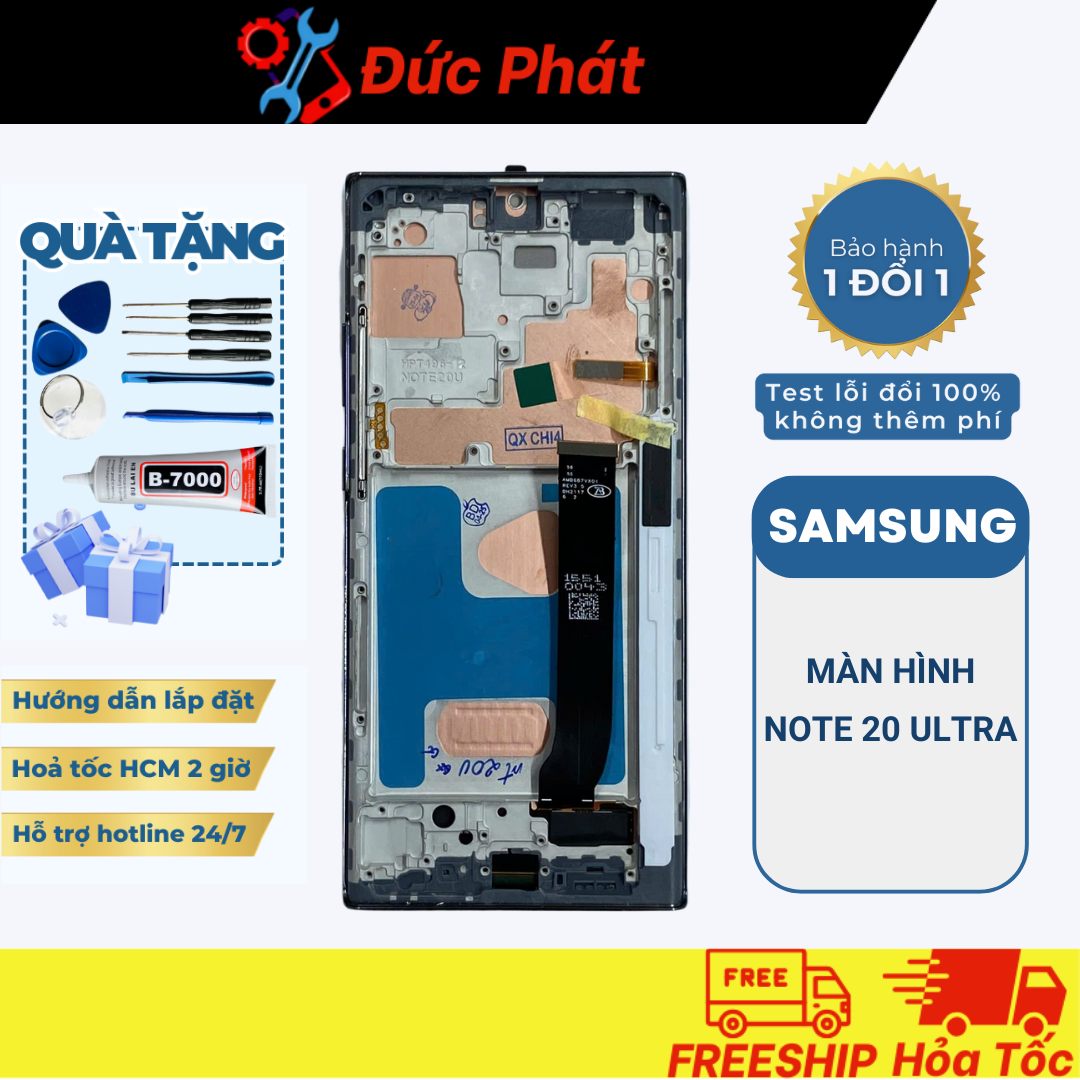  Màn hình Thay Thế SAMSUNG NOTE 20 ULTRA QX KHUNG  Tặng kèm keo dán và bộ sửa  