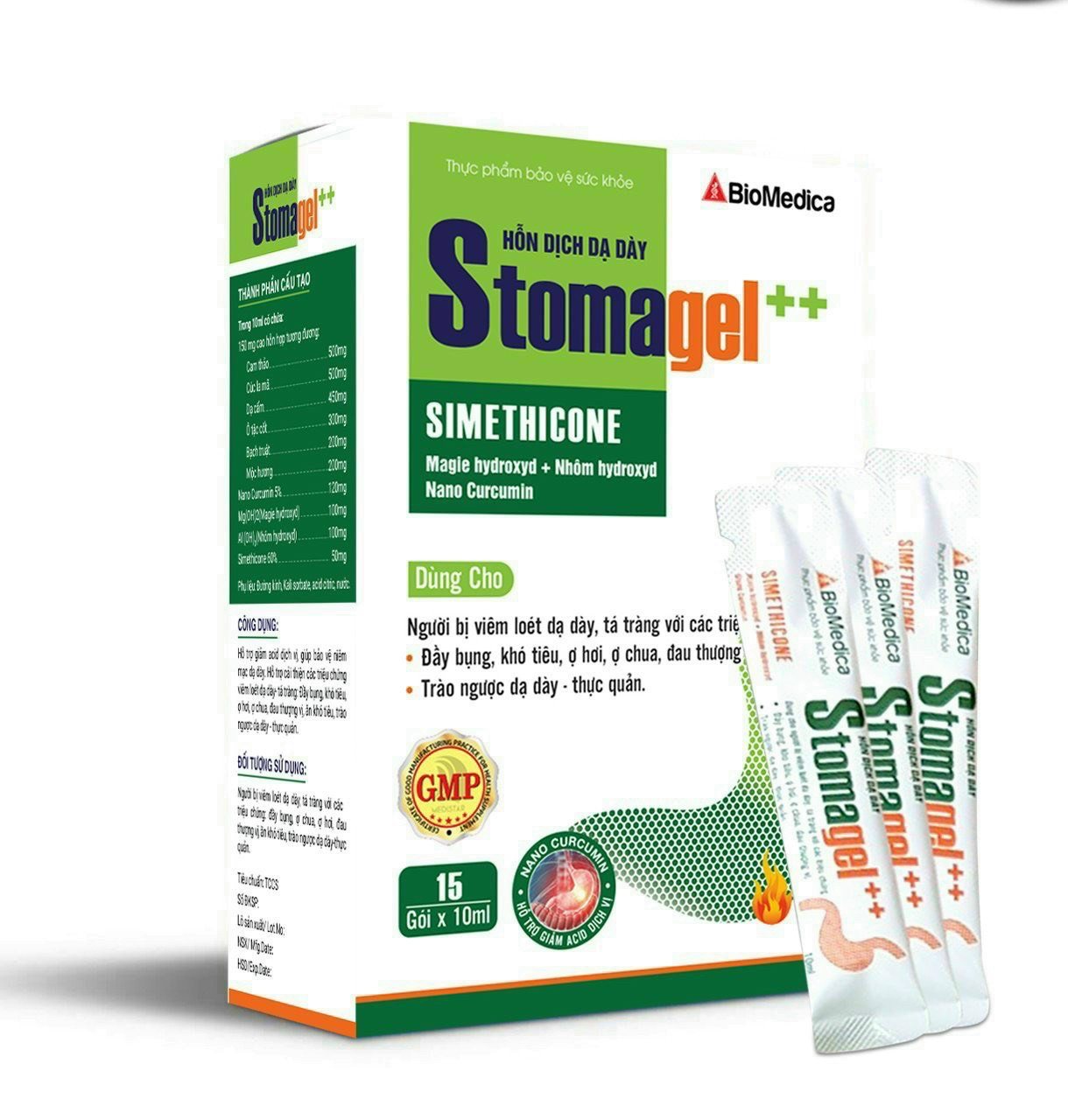 Hộp gel uống bảo vệ dạ dày Stomagel 15 gói - Dạng gói tiện lợi