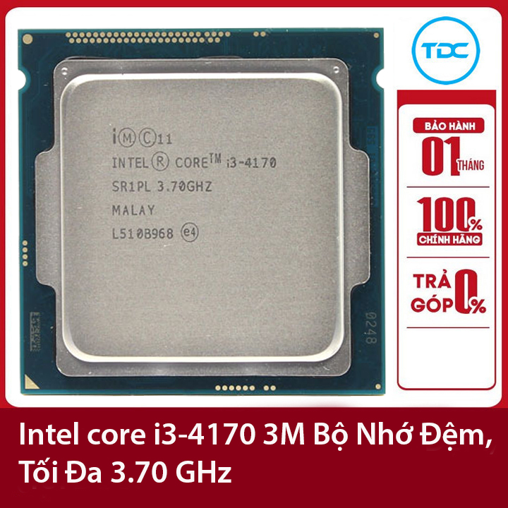 Bộ vi xử lý Intel CPU Core i3-4170 3.70GHz 54w 2 lõi 4 luồng 3MB