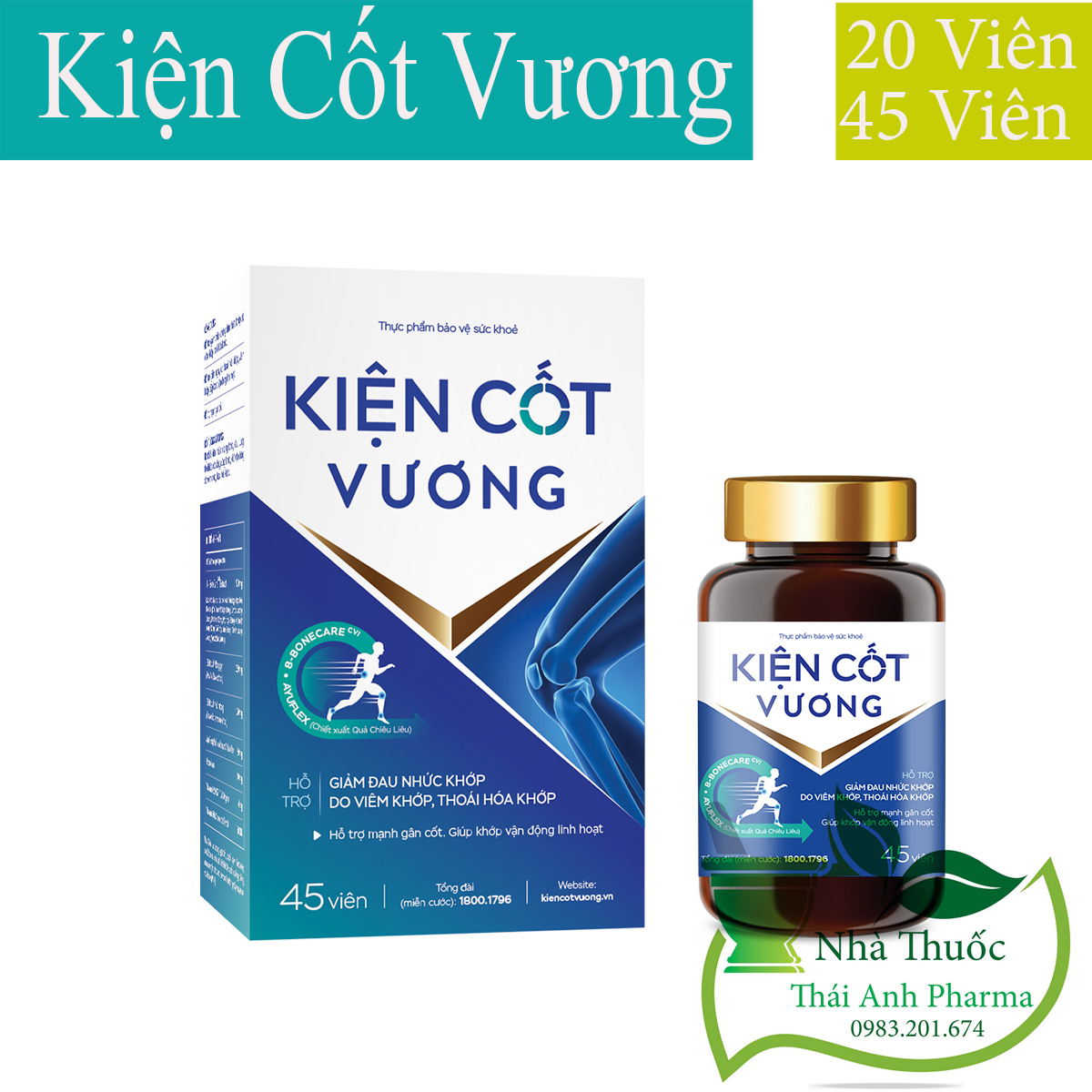 Kiện cốt vương, hỗ trợ giảm đau khớp, viêm khớp, thoái hoá khớp, tái tạo sụn khớp, mạnh gân cốt.